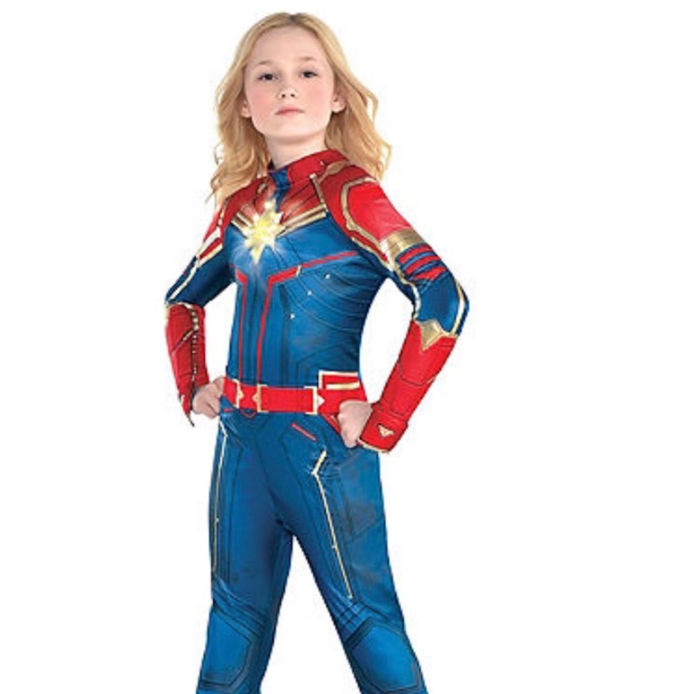 Light up child captain marvel costume